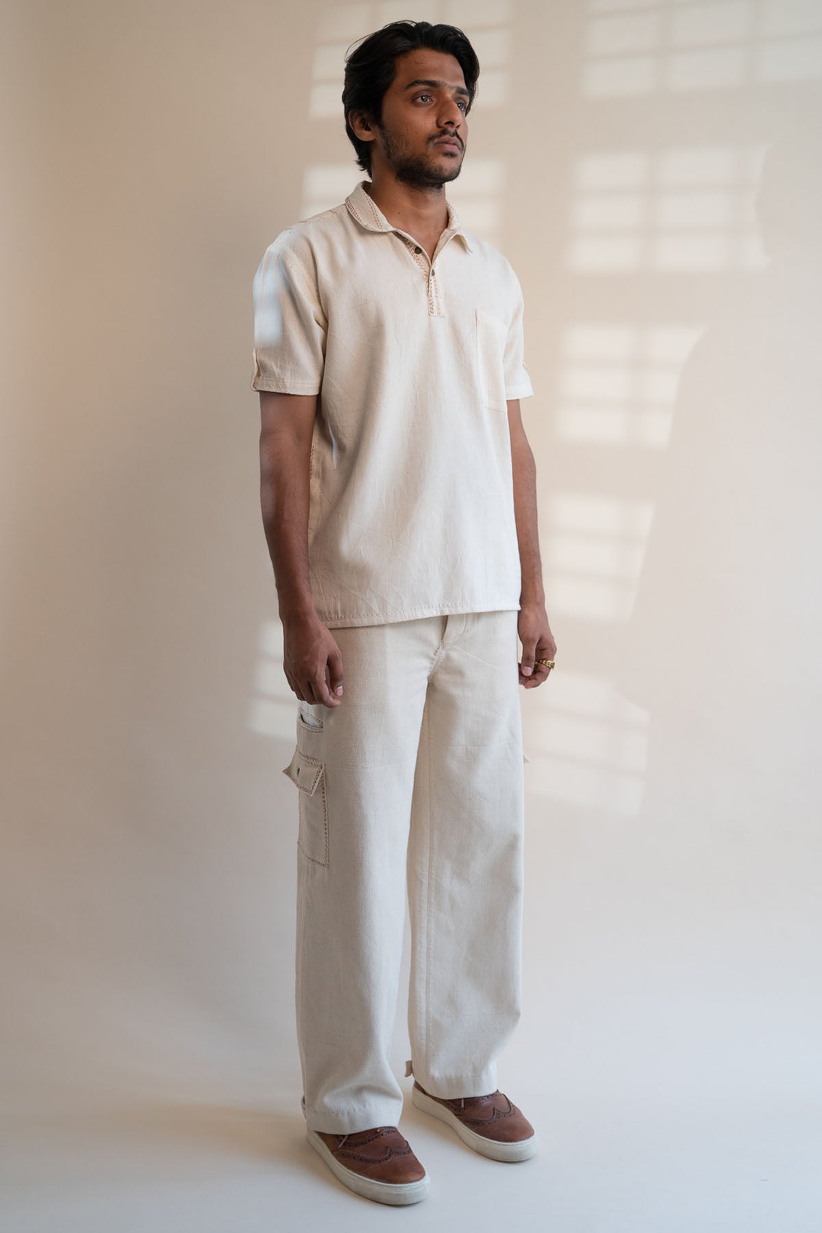 Buy Designer Half Sleeves Button Shirt By Lafaani